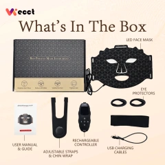 WECCT Red Light Therapy Face Mask, 60 LEDs Facial Mask with 660nm & 850nm for Skincare & Beauty Image 4