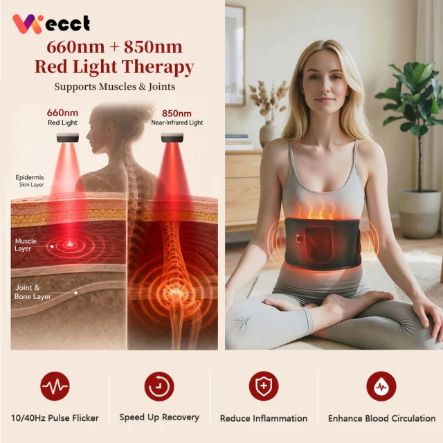 Full-Coverage Light Therapy Belt for the Back