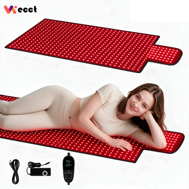 WECCT Full Body Red Light Therapy Pad, 770 LEDs, 660nm & 850nm for Muscle & Joint Recovery