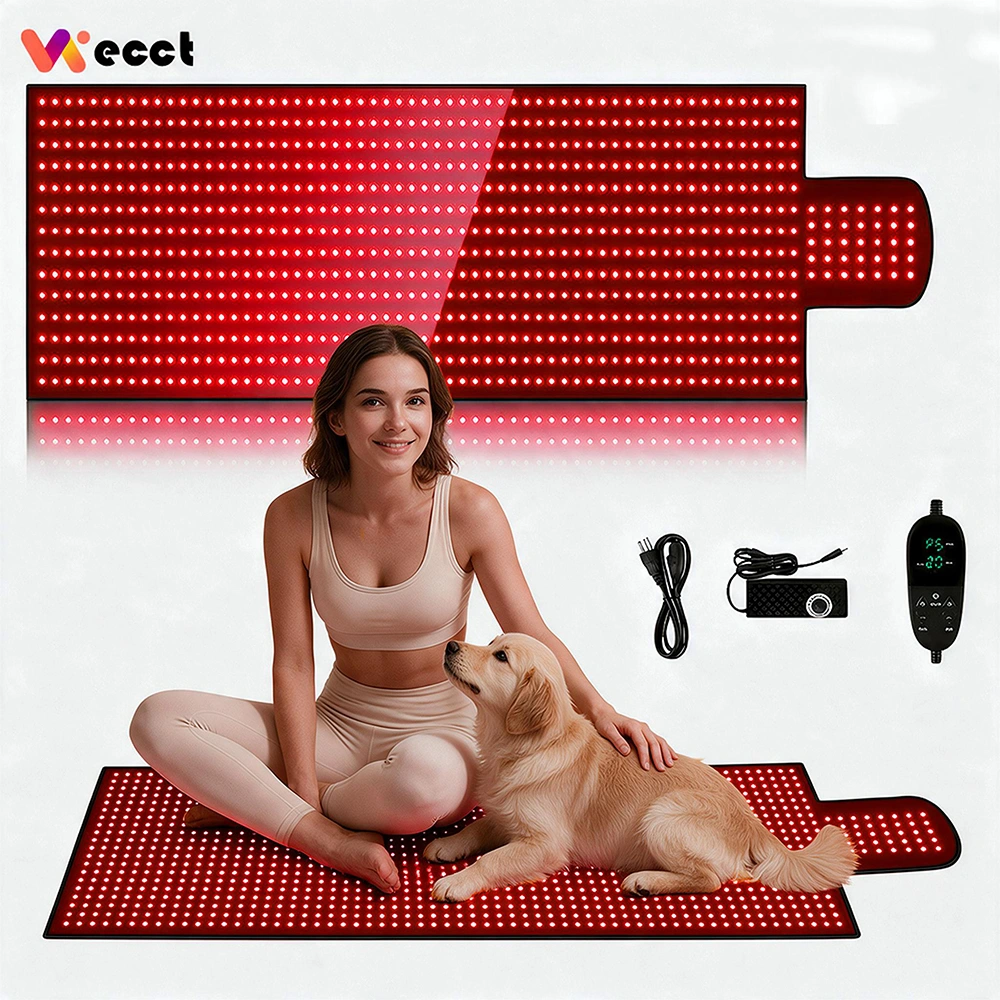 WECCT Full Body Red Light Therapy Mat, 875 LEDs, 660nm & 850nm Deep Tissue Muscle Relief Image 1