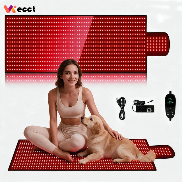 WECCT Full Body Red Light Therapy Mat, 875 LEDs, 660nm & 850nm Deep Tissue Muscle Relief